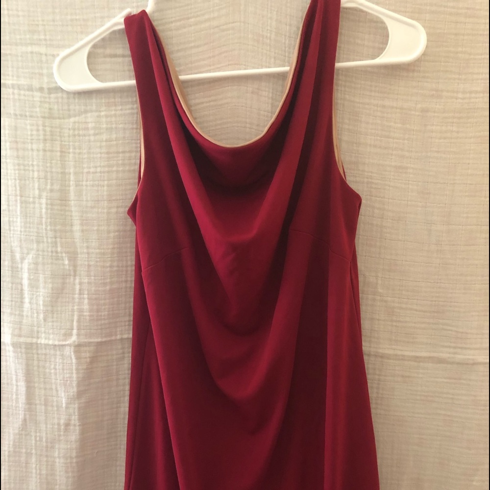 Express Red Tan Dress Women’s Size 7/8 Medium